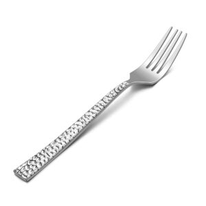 Pookes Hammered 12 Pieces Dinner Forks Set, Stainless Steel 7.9 Silverware for Home/Kitchen/Restaurant